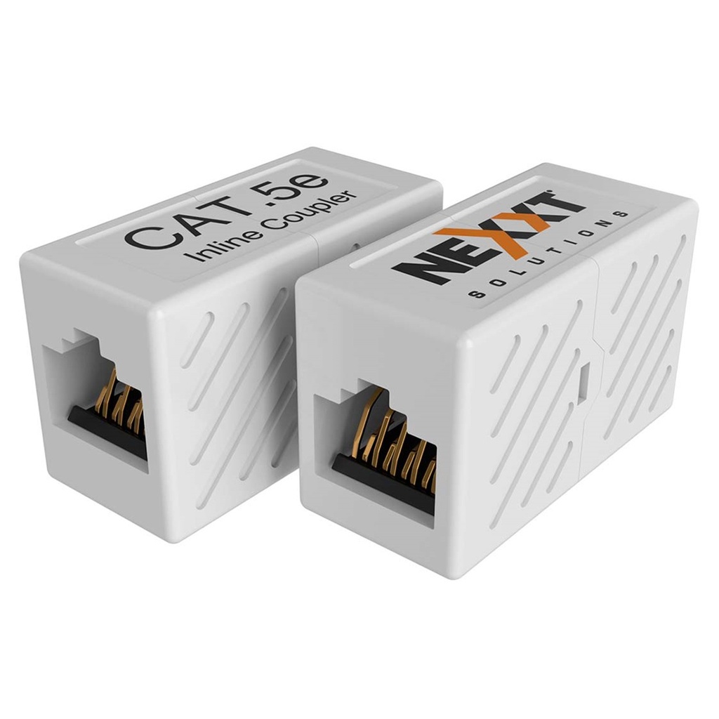 [AE180NXT07] Nexxt - Conector Jack Coupler RJ-45 Acoplador Lineal Categoria 5E Blanco [Unidad]