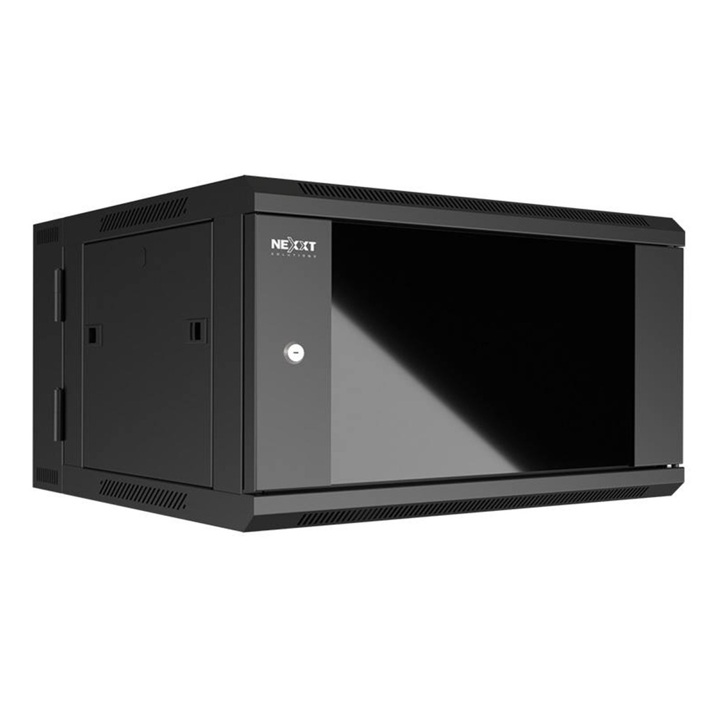 [AW222NXT01] Nexxt - Rack de Pared Cerrado Abatible con Puerta de Vidrio 6U 600x550mm