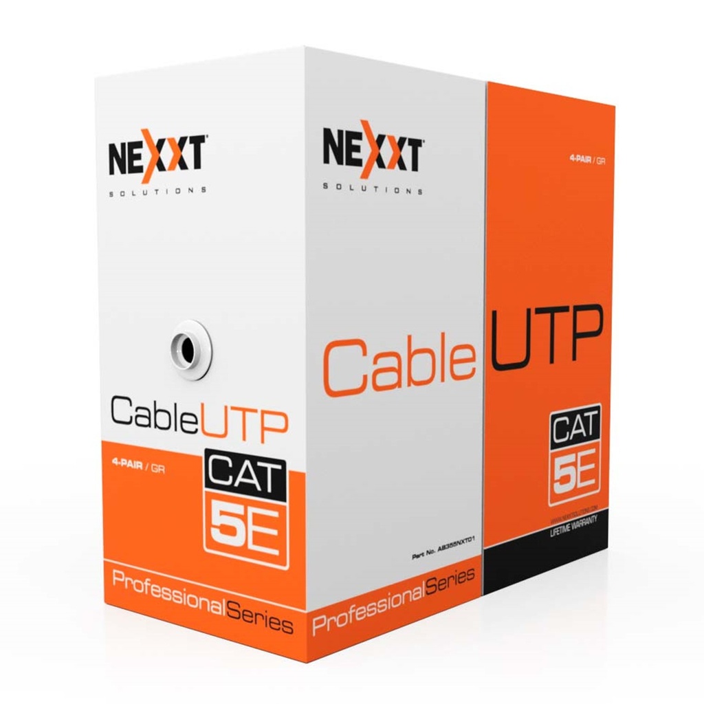 [AB356NXT02] Nexxt - Cable UTP Categoria 6 100% Cobre 23AWG CM Interior Azul [305m/1000ft]