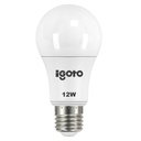 [IG-BL12W] Igoto - Bombillo LED Bulbo 12W 6500K Luz Fria Rosca E27