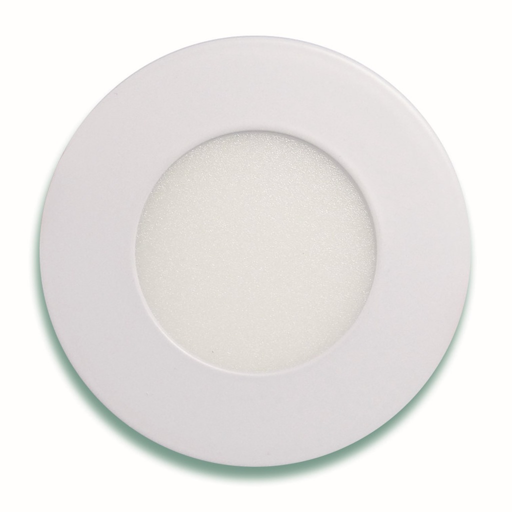 [3102L-3K] Lucerna - Lampara Panel Clasica LED 3W 2-1/2" 3000K Luz Calida Redonda Empotrar 165lm