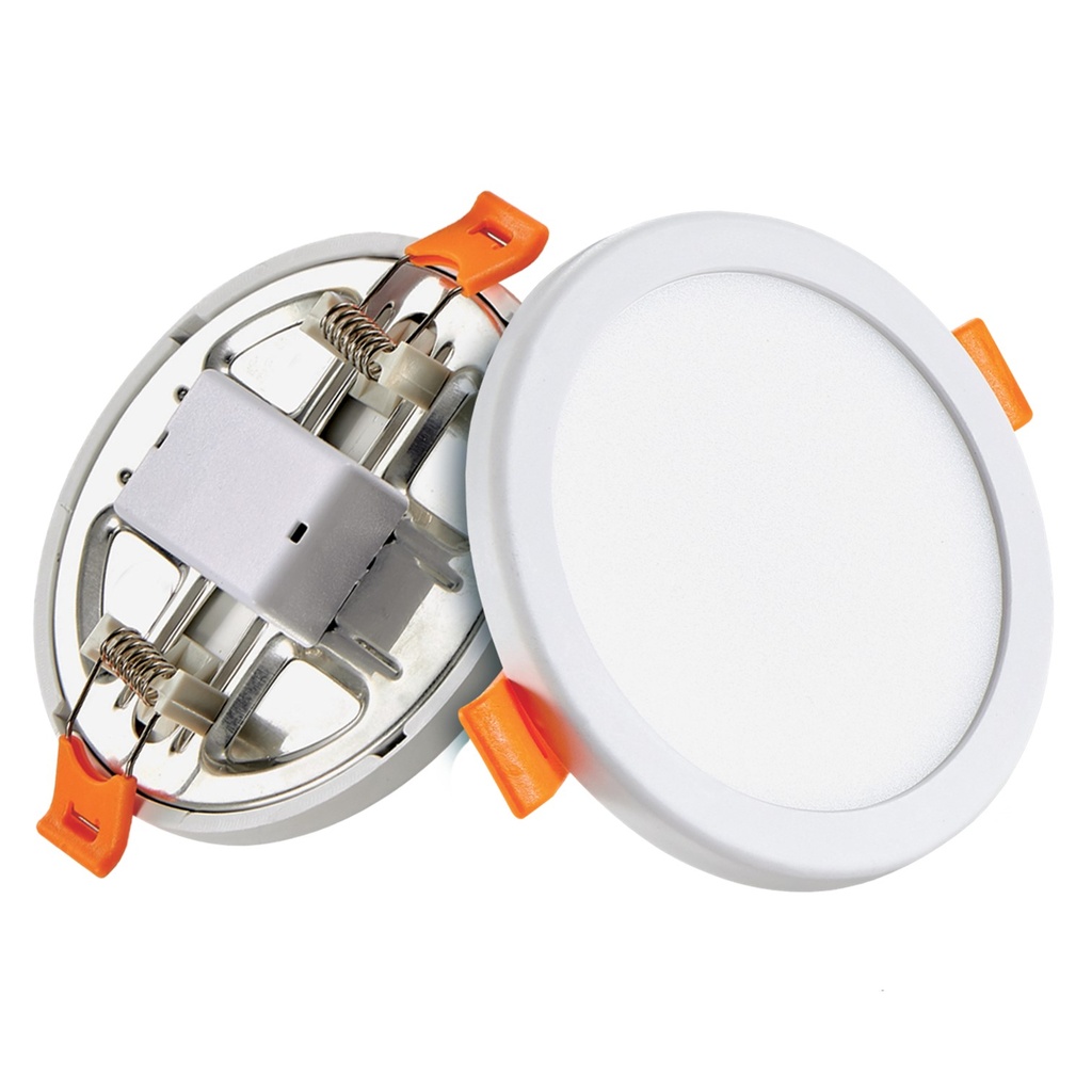 [3708B-6.5K] Lucerna - Lampara Panel LED 20W 8" 6500K Luz Fria Redonda Empotrar Ajustable Borde Blanco 1920lm