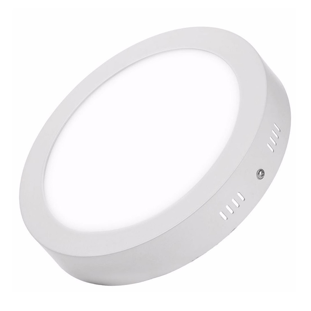 [406SCL-6.5K] Lucerna - Lampara Panel Driver/Integrado LED Compact Lumen 6W 4" 6500K Luz Fria Redonda Superficial 480lm