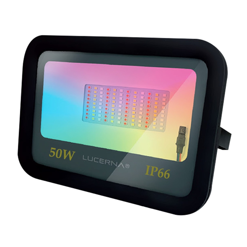 [RP50RGB] Lucerna - Reflector LED Compacto 50W RGB 6000lm [Negro]