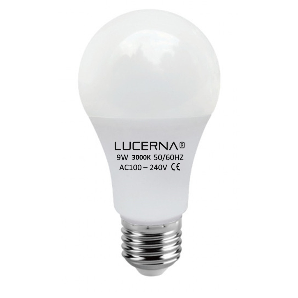 [9W-B-E27-3K] Lucerna - Bombillo LED Bulbo 9W 3000K Luz Calida 810lm Rosca E27 A60