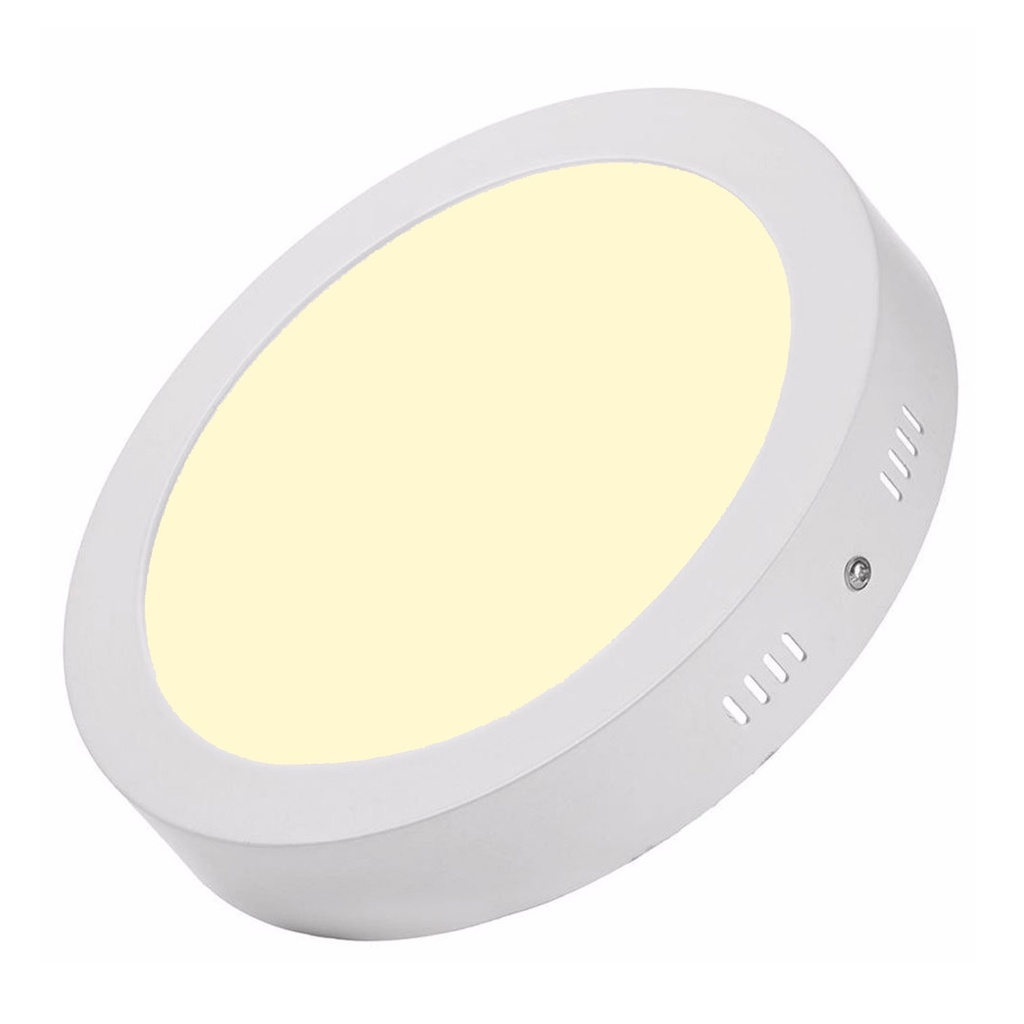 [615SCL-3K] Lucerna - Lampara Panel Driver/Integrado Compact Lumen LED 12W 6" 3000K Luz Calida Redonda Superficial 1080lm