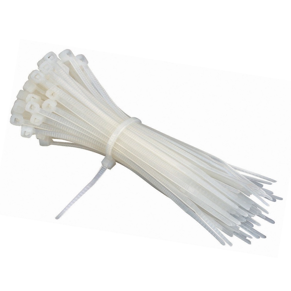 [WP-TW3.6-30WHITE] Wireplus - Tirrap 30Cm 3.6mm Blanco [100 Unidades]
