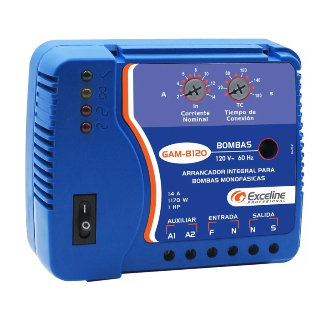 [GAM-B120] Exceline - Arrancador Bombas Monafasicos hasta 1HP 110V [Bornera]