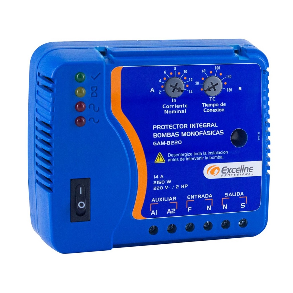 [GAM-B220] Exceline - Arrancador Bombas Monafasicos hasta 2HP 220V [Bornera]