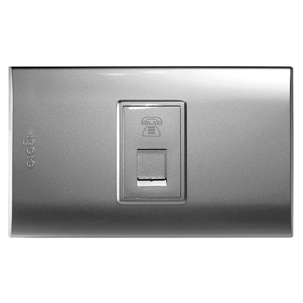 [B402-S] Igoto - Toma Telefonica Serie B Plata