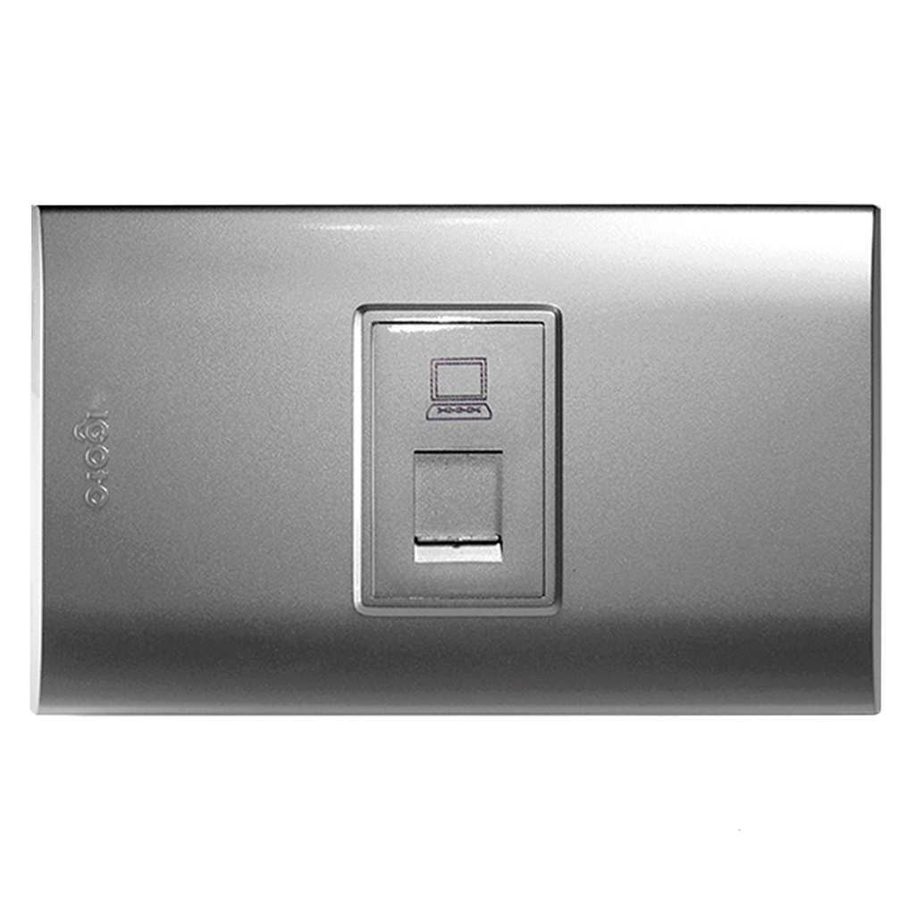 [B408-S] Igoto - Toma de Red RJ-45 Serie B Plata
