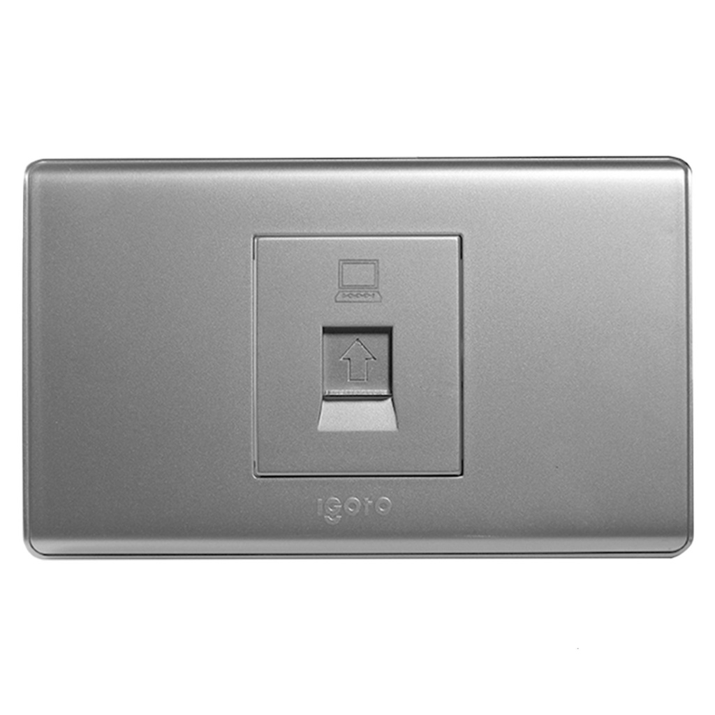 [A2073-S] Igoto - Toma de Red RJ-45 Serie A Plata