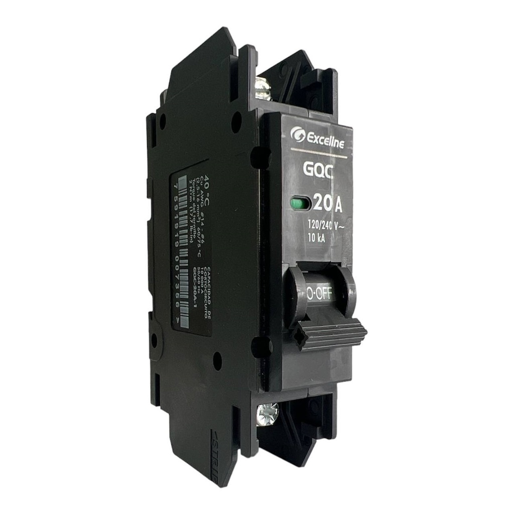 [GQC-20A-1] Exceline - Breaker Superficial GQC TermoMagnetico 20Amp [1 polo]