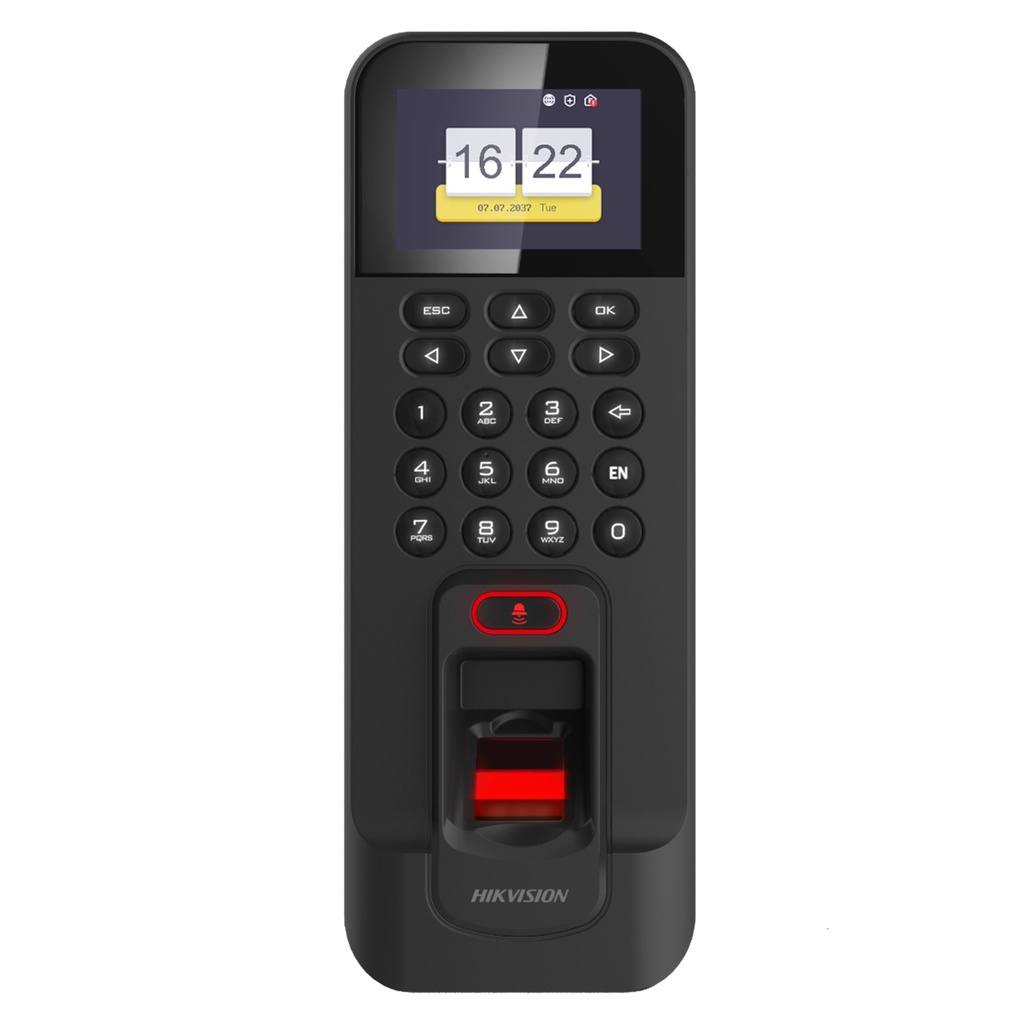 [DS-K1T804BMF] Hikvision - Biometrico Stand Alone con Lector de Proximidad MIFARE