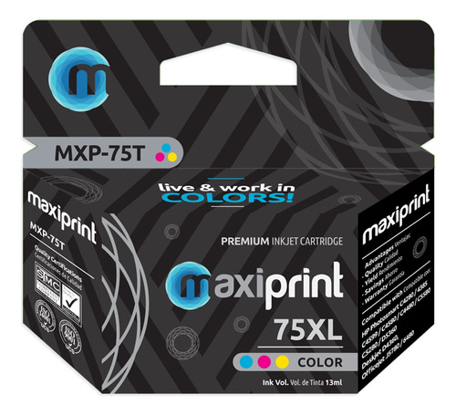 [75XL-COLOR] Maxiprint - Cartucho Tinta Color 75XL
