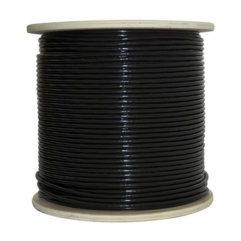 [ATO-CUC6OUTCOP1] Beconnect - Cable UTP Categoria 6 100% Cobre Exterior Color Negrol [Bobina 100 Metros]