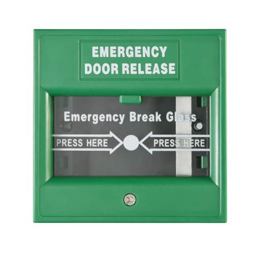 [DS-K7PEB/Green] Hikvision - Botón de Salida de Emergencia Color Verde Interior NO/NC