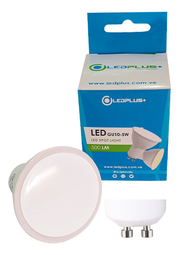 Bombillo LED GU10 Dicroico 5W 6500K Luz Fria Socate GU10 Ledplus+