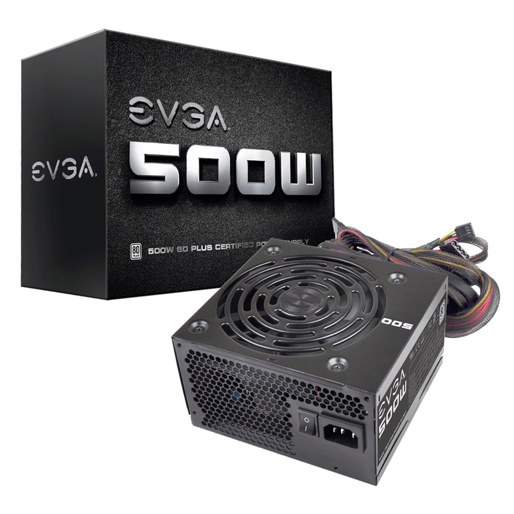 [100-W1-0500-KR] EVGA - Fuente de Poder 500W ATX