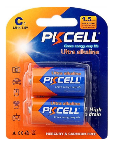 Pila Alcalina Pkcell C LR14 [2 Unidades]