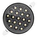 [DL-025-AG] DuraLED - Lampara Panel LED 9W 6500K Luz Fria Tipo Colmena Redonda Empotrar Borde Negro