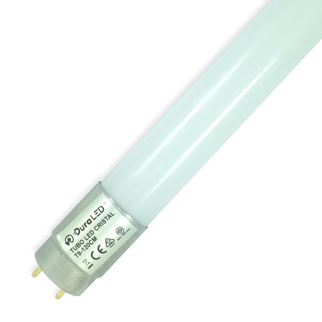 [DL-032-T8] DuraLED - Bombillo LED T8 28W 6500K Luz Fria Cristal 120 cm
