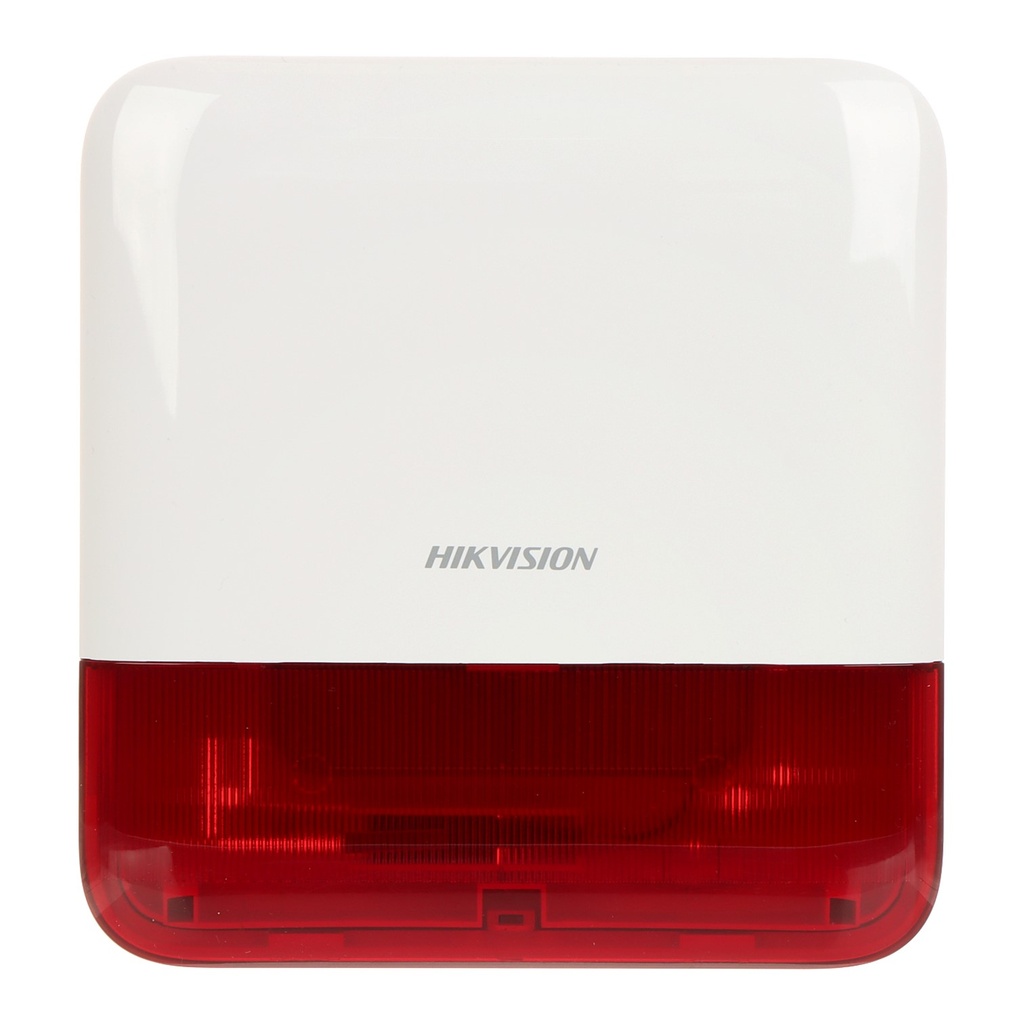 [DS-PS1-WB/R] Hikvision - Sirena Inalámbrica con Estrobo para Exterior 110 dB AXPRO