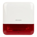 [DS-PS1-WB/R] Hikvision - Sirena Inalámbrica con Estrobo para Exterior 110 dB AXPRO
