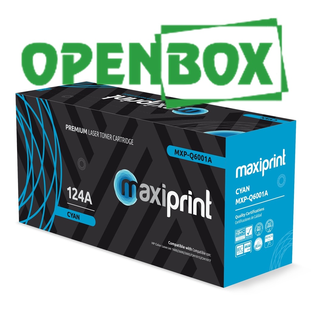 [Q6001A-(OPEN-BOX)] Maxiprint - Toner Compatible HP Cyan Q6001A (OPEN-BOX)