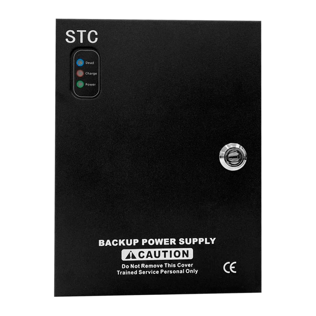 [STC-FC10A9CHB] STC- Fuente Centralizada 9 Canales 12V 10Amp con Respaldo por Bateria (No incluida)