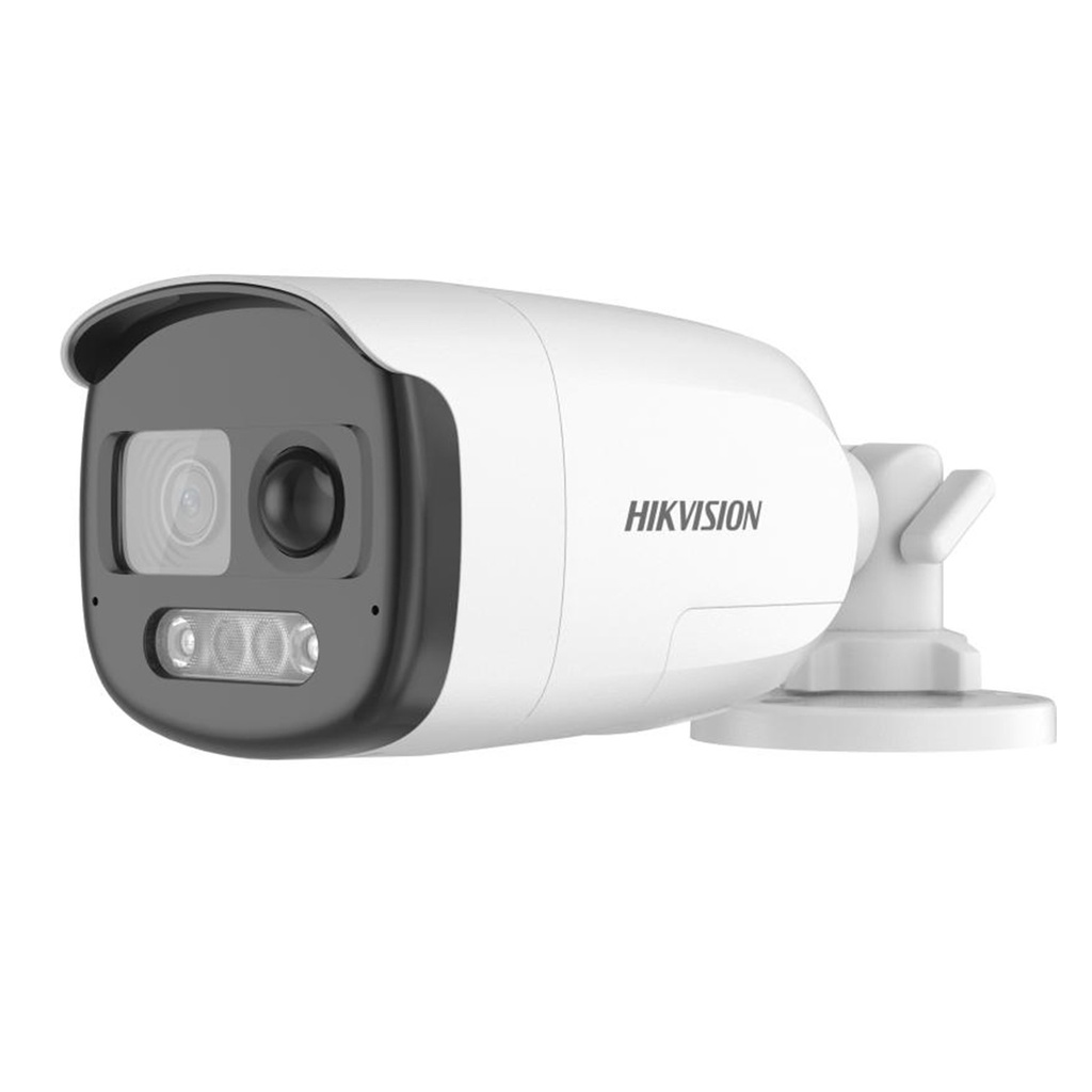 [DS-2CE12DF3T-PIRXOS(2.8mm)] Hikvision - Cámara HD Bullet ColorVU 1080P [2MP] Lente 2.8mm/ Sensor Pir / Sirena y Salida de Audio inrtegrado [Metal/Policarbonato]