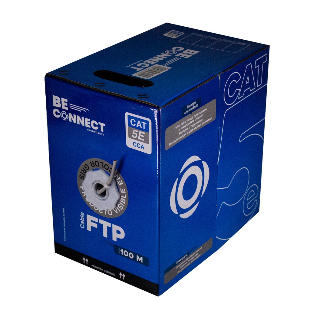 [ATB-CFC5INDCCA1] Beconnect - Cable FTP Apantallado Indoor Categoria 5E CCA [Bobina 100 Metros]