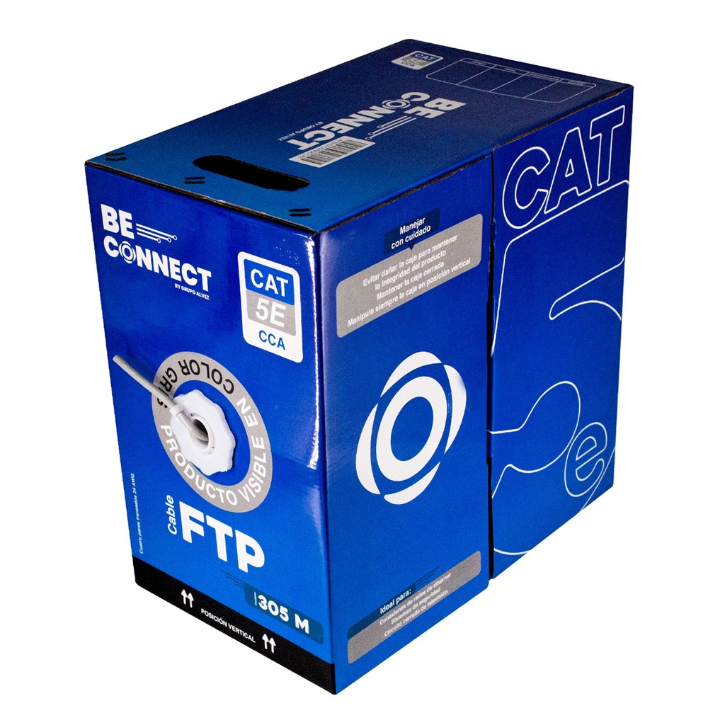 [ATB-CFC5INDCCA3] Beconnect - Cable FTP Apantallado Indoor Categoria 5E CCA [Bobina 305 Metros]