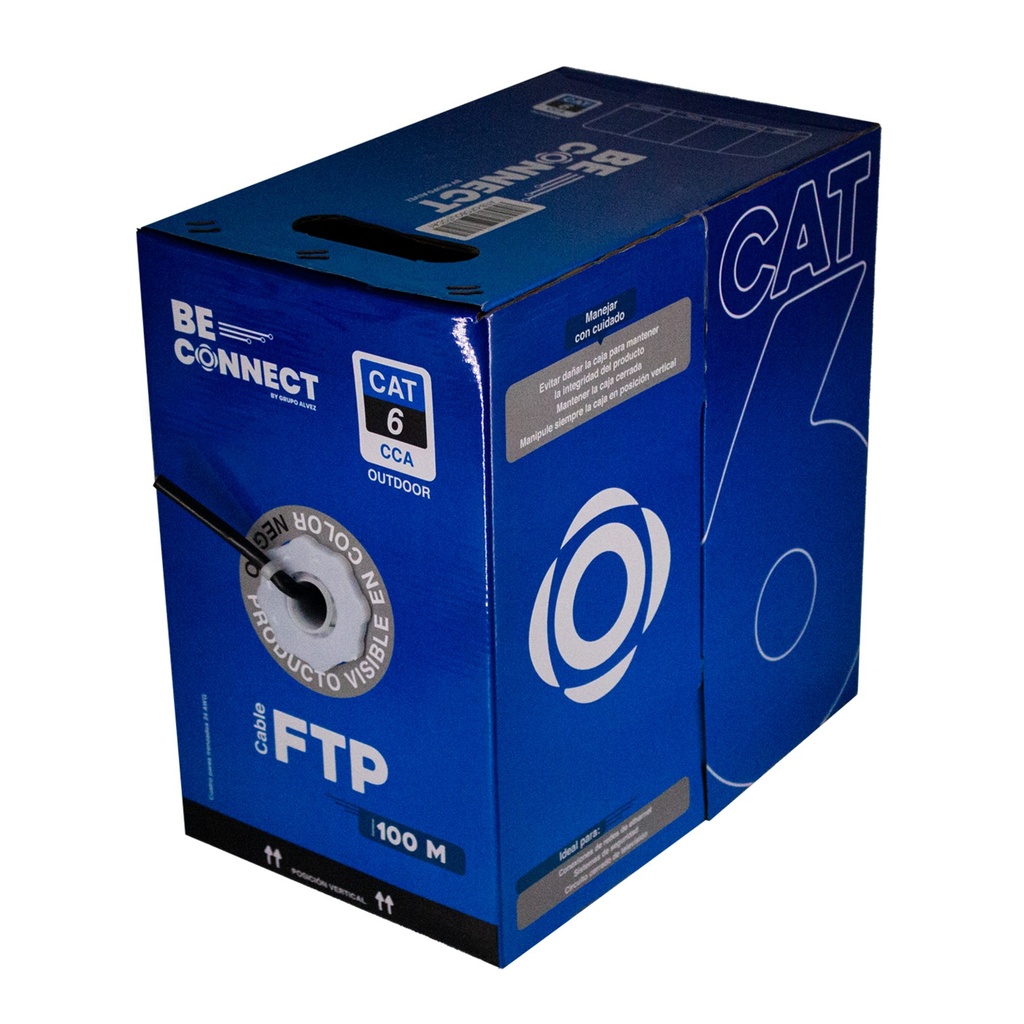 [ATB-CFC6OUTCCA1] Beconnect - Cable FTP Apantallado Outdoor Categoria 6 CCA Doble chaqueta [Bobina 100 Metros]