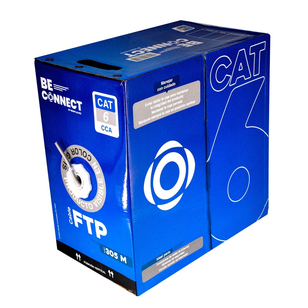 [ATB-CFC6INDCCA3] Beconnect - Cable FTP Apantallado Indoor Categoria 6 CCA [Bobina 305 Metros]