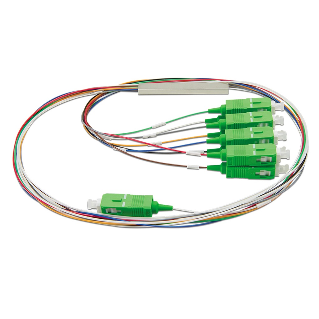 [ATB-SPLIT18] Beconnect - Splitter de Fibra Optica [Divisor Optico] PLC 1x8 con conectores SC/APC 