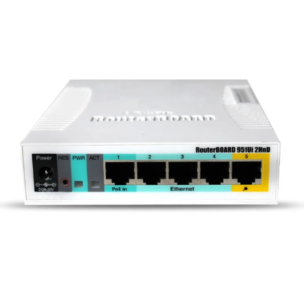 [RB951Ui‐2HnD] Mikrotik - 2.4GHz AP with five Ethernet ports and PoE output on port 5