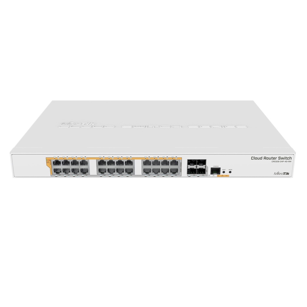 [CRS328-24P-4S+RM] Mikrotik - Cloud Router Switch 328-24P-4S+RM with RouterOS L5, 1U rackmount enclosure