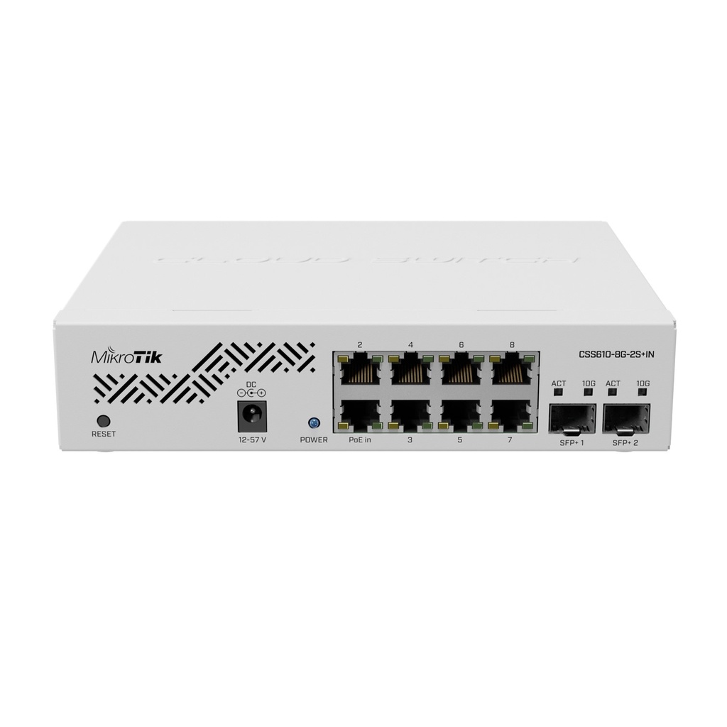 [CSS610-8G-2S+IN] Mikrotik - Cloud Smart Switch 610-8G-2S+IN with SwitchOS