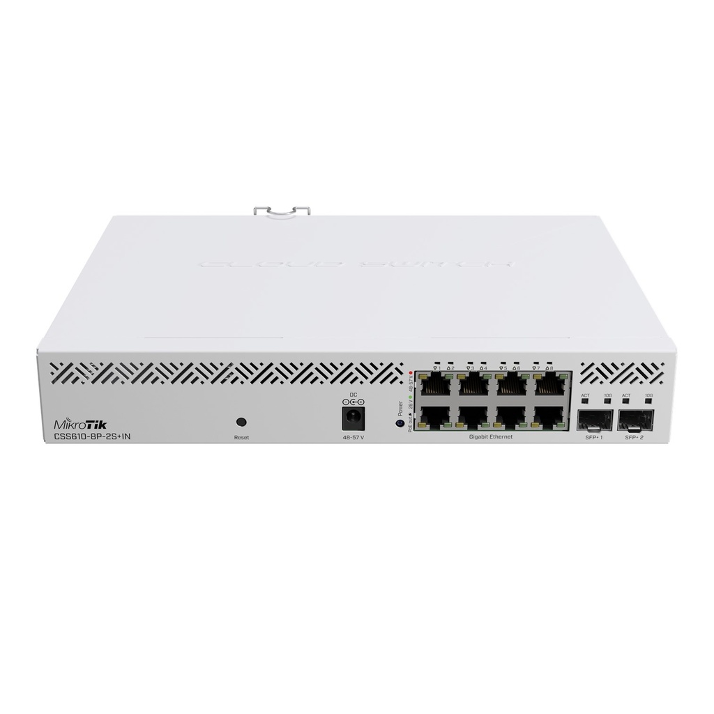 [CSS610-8P-2S+IN] Mikrotik - Cloud Smart Switch 610-8P-2S+IN, (SwitchOS), desktop enclosure 