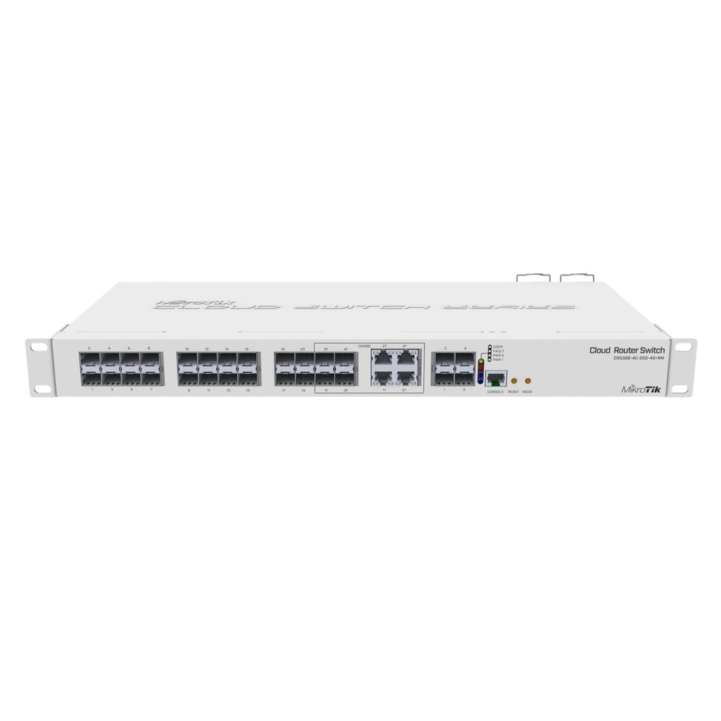 [CRS328-4C-20S-4S+RM] Mikrotik - Cloud Core Switch 328-4C-20S-4S+RM with RouterOS L5, 1U rackmount enclosure