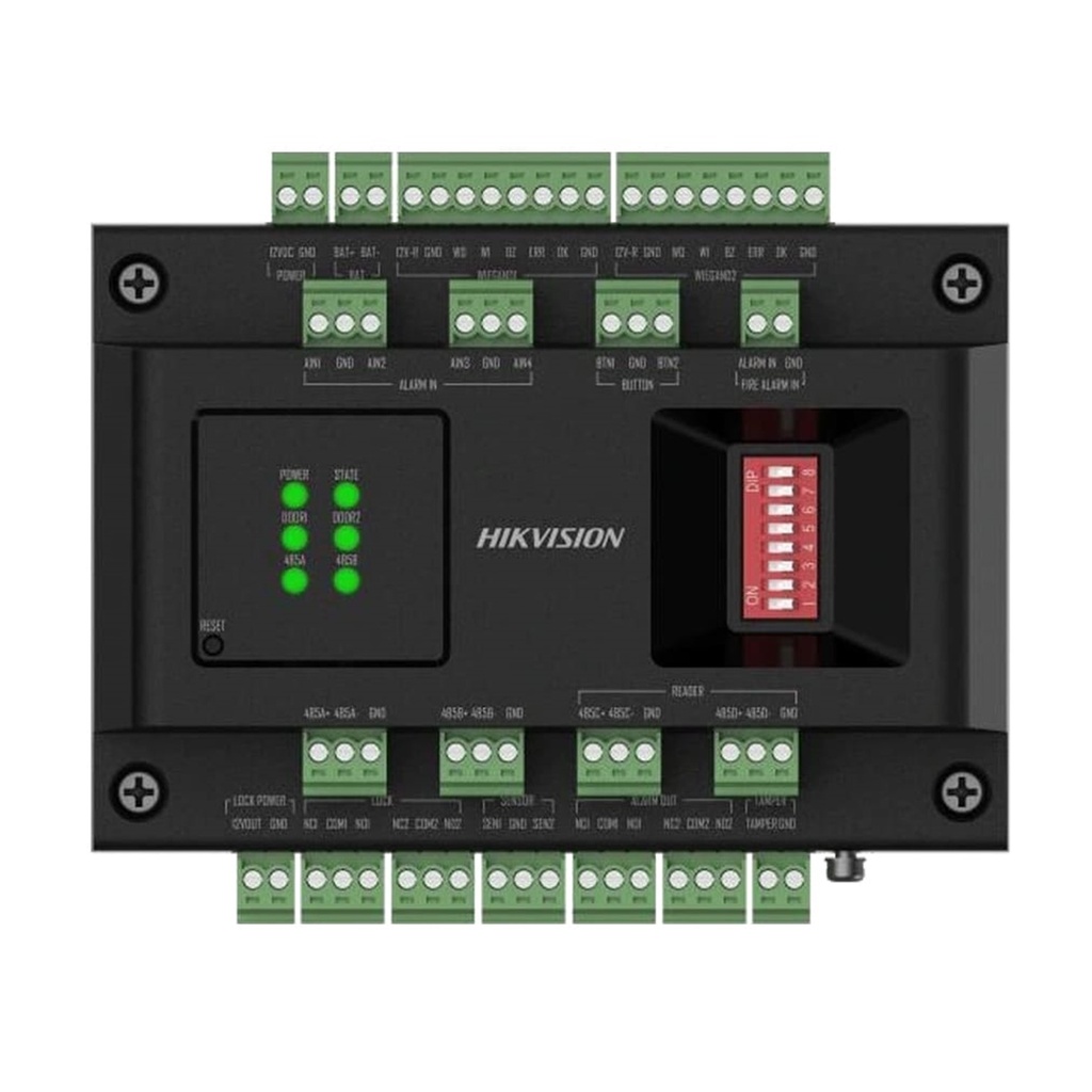 [DS -K2M002X] Hikvision - Expansor de 2 Puertas para Paneles de Control de Acceso DS-K27 Series Comunicación RS-485 4 Entradas y 2 Salidas Auxiliares