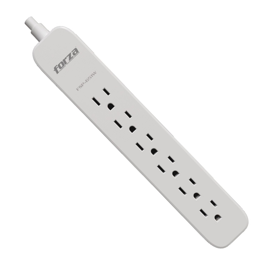 [FSP-651W] Forza - Protector de Sobretension 1625W/1000J 120V/240V [6] Tomas