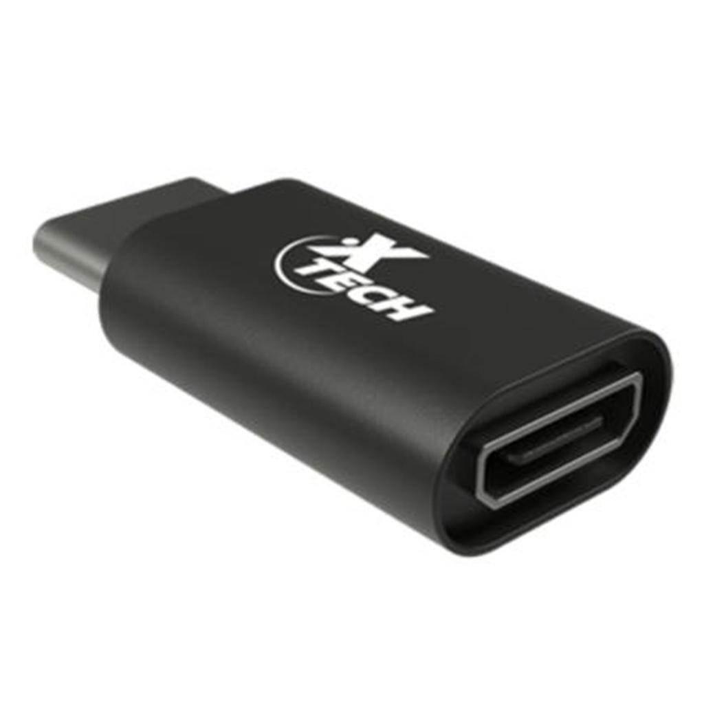 [XTC-526] Xtech - Adaptador con conector USB C macho a Micro-USB 2,0 Hembra hasta 480mb