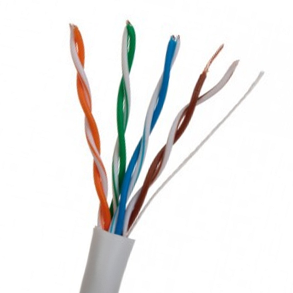 [CAB-UTP5-5] Wireplus - Cable UTP Categoria 5E CCA Interior Color Gris [Rollo 5 Metros]