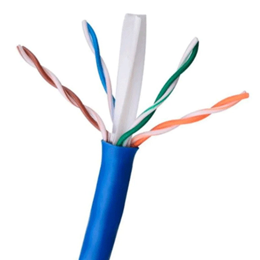 [CAB-UTP6-5] Wireplus - Cable UTP Categoria 6 CCA Interior Color Azul [Rollo 5 Metros]