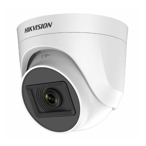 [010185] [DS-2CE76D0T-ITPFS(2.8mm)] Hikvision - Cámara HD Domo con Audio 1080P [2MP] Lente 2.8mm [Plástico]