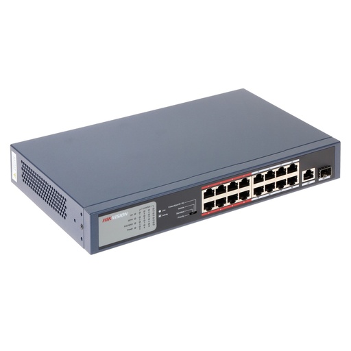[020988] [DS-3E0318P-E/M] Hikvision - Switch POE 16 Puertos 10/100 Mbps + 1 Puerto Gigabit + 1 Puerto SFP
