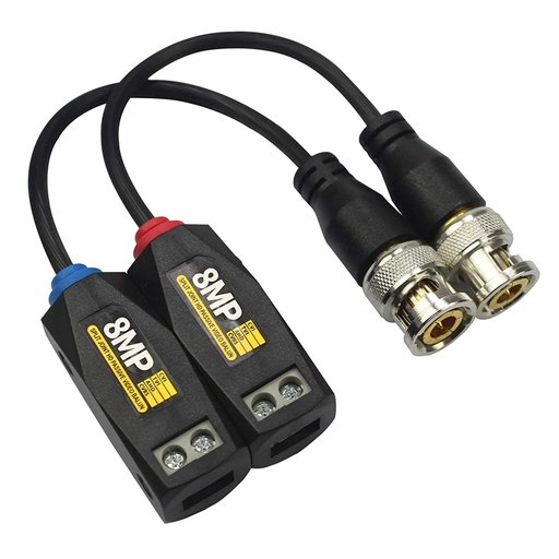 [010259] Video Balun Pasivo HD Bornera 4K 2K 8MP 4MP 2MP 1080P 720P 400 Metros Generico