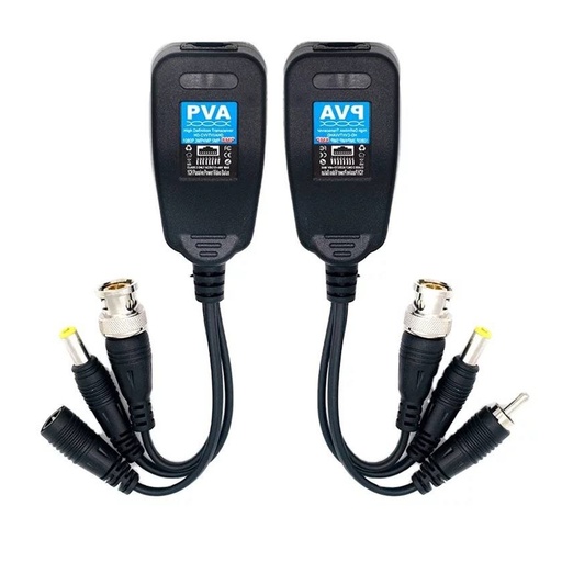 [010407] Video Balun Pasivo HD 4K [8MP] RJ-45 Audio/Video/12V Generico